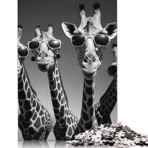 Giraffe Rap Band Puzzles 1000 Teile Schwer Puzzle Spielzeug Lernspiel Impossible Herausforderung Spielzeug Für Erwachsene Kinder 1000pcs (38x26cm) von LMYmoney