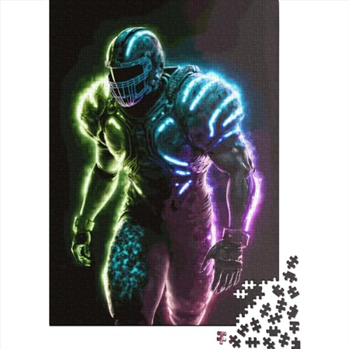 Glowing Football Puzzles 1000 Teile Schwer Puzzle Spielzeug Lernspiel Impossible Herausforderungsspielzeug Für Erwachsene Kinder 1000pcs (38x26cm) von LMYmoney