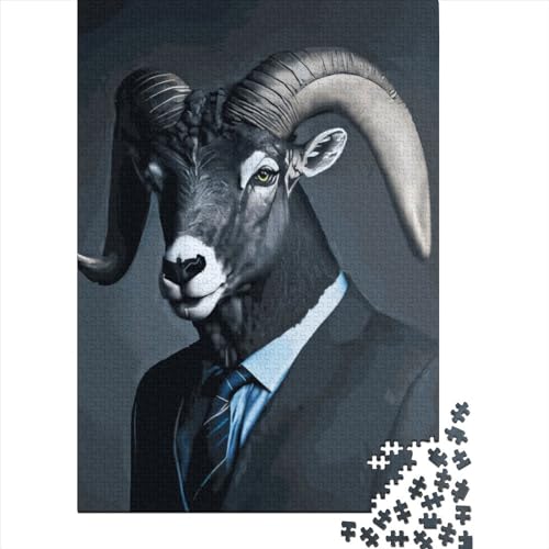 Goat Suit Puzzle 1000 Teile Schwer Puzzle Spielzeug Lernspiel Impossible Herausforderungsspielzeug Für Erwachsene Kinder 1000pcs (75x50cm) von LMYmoney