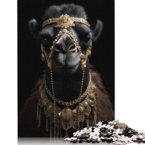 Gold Dark Camel Puzzle 1000 Teile Schwer Puzzle Spielzeug Pädagogisches Spiel Impossible Herausforderungsspielzeug Für Erwachsene Kinder 1000pcs (38x26cm) von LMYmoney
