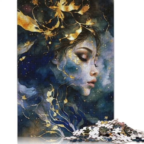 Golden Gilded Stars Puzzles 1000 Teile Schwer Puzzle Spielzeug Lernspiel Impossible Herausforderungsspielzeug Für Erwachsene Und Kinder Ab 12 Jahren 1000pcs (38x26cm) von LMYmoney
