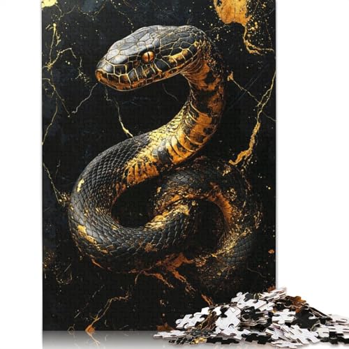 Golden Snake Puzzles 1000 Teile Schwer Puzzle Spielzeug Lernspiel Impossible Herausforderungsspielzeug Für Erwachsene Kinder 1000pcs (38x26cm) von LMYmoney