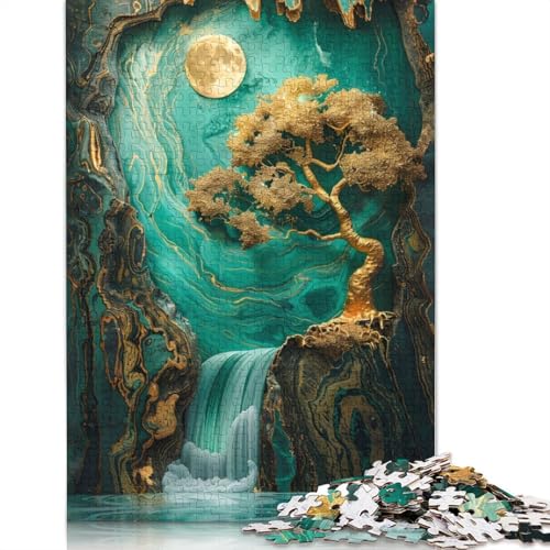 Goldener Baum in der Höhle, Puzzle, farbenfrohe und Coole Puzzles für Kinder ab 12 Jahren, 520 Teile (52 x 38 cm) von LMYmoney