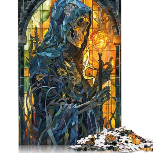 Goldenes Skelett-Wächter-Puzzle für Erwachsene, 1000 Teile, schwierige Problemlösungspuzzles für Erwachsene, für Jungen oder Mädchen, 1000 Teile (75 x 50 cm) von LMYmoney