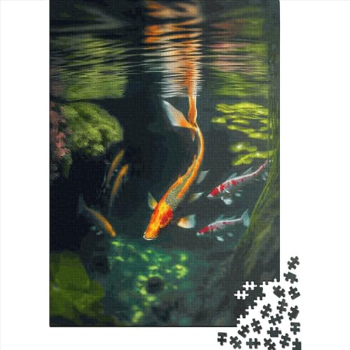 Goldfish Swimmin Puzzles 1000 Teile Schwer Puzzle Spielzeug Lernspiel Impossible Herausforderung Spielzeug Für Erwachsene Kinder 1000pcs (38x26cm) von LMYmoney
