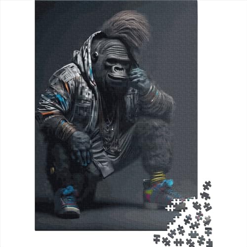 Gorilla Dancer Puzzle 1000 Teile Schwer Puzzle Spielzeug Lernspiel Impossible Herausforderungsspielzeug Für Erwachsene Kinder 1000pcs (38x26cm) von LMYmoney