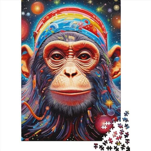 Gorilla Puzzle 1000 Teile Schwer Puzzle Spielzeug Lernspiel Impossible Herausforderungsspielzeug Für Erwachsene Kinder 1000pcs (38x26cm) von LMYmoney