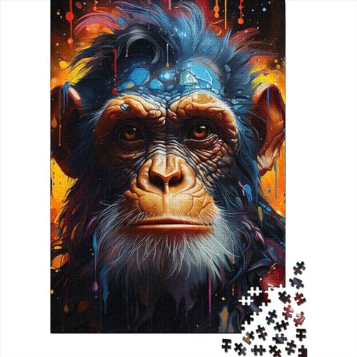 Gorilla Puzzle 1000 Teile Schwer Puzzle Spielzeug Lernspiel Impossible Herausforderungsspielzeug Für Erwachsene Kinder 1000pcs (38x26cm) von LMYmoney