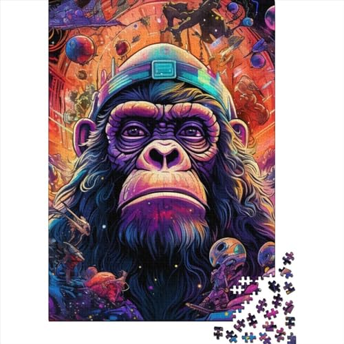 Gorilla Puzzle 1000 Teile Schwer Puzzle Spielzeug Lernspiel Impossible Herausforderungsspielzeug Für Erwachsene Und Kinder in Bewährter 1000pcs (75x50cm) von LMYmoney