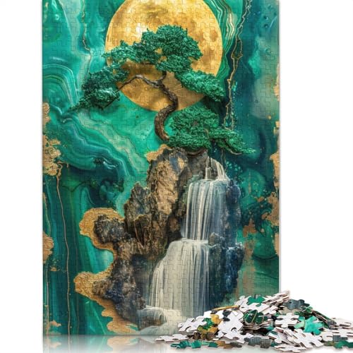 Grüner Bonsai-Wasserfall, 1000-teiliges Puzzle, Denksportaufgaben für Erwachsene, Puzzle für Erwachsene und Kinder, 1000 Teile (75 x 50 cm) von LMYmoney