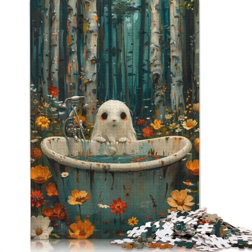 Gruseliges Bohoo-Geister-Badewannen-Puzzle mit 1000 Teilen, Puzzle für Erwachsene, Stressabbau, Geschenk für Erwachsene und Teenager, 1000 Teile (75 x 50 cm) von LMYmoney