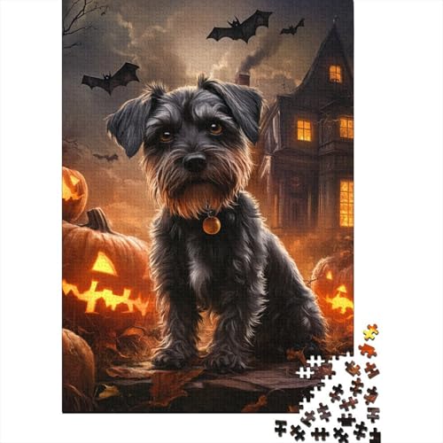 Halloween-Hundepuzzle für Erwachsene, lustiges Puzzle für die ganze Familie, Geschenk für Kinder ab 12 Jahren, 1000 Teile (75 x 50 cm) von LMYmoney