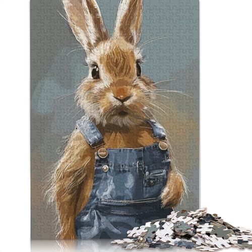 Hare Fashion Puzzles 1000 Teile Schwer Puzzle Spielzeug Pädagogisches Spiel Impossible Herausforderungsspielzeug Für Erwachsene Und Kinder Ab 14 Jahren 1000pcs (75x50cm) von LMYmoney