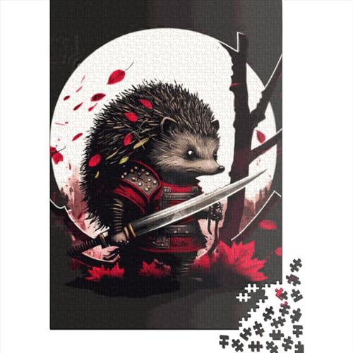 Hedgehog Animal Puzzle 1000-teilige Schwer Puzzle Spielzeug Lernspiel Impossible Herausforderungsspielzeug Für Erwachsene Kinder 1000pcs (38x26cm) von LMYmoney