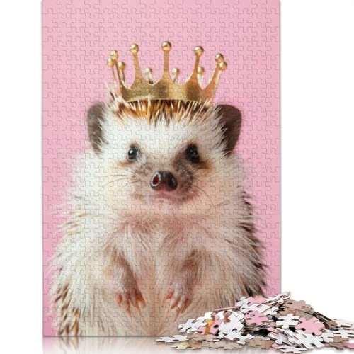 Hedgehog King Puzzles 1000 Teile Schwer Puzzle Spielzeug Lernspiel Impossible Herausforderungsspielzeug Für Erwachsene Kinder 1000pcs (38x26cm) von LMYmoney