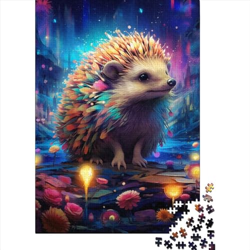 Hedgehog Puzzle 1000 Teile Schwer Puzzle Spielzeug Lernspiel Impossible Herausforderung Spielzeug Für Erwachsene Und Kinder in Bewährter 1000pcs (75x50cm) von LMYmoney