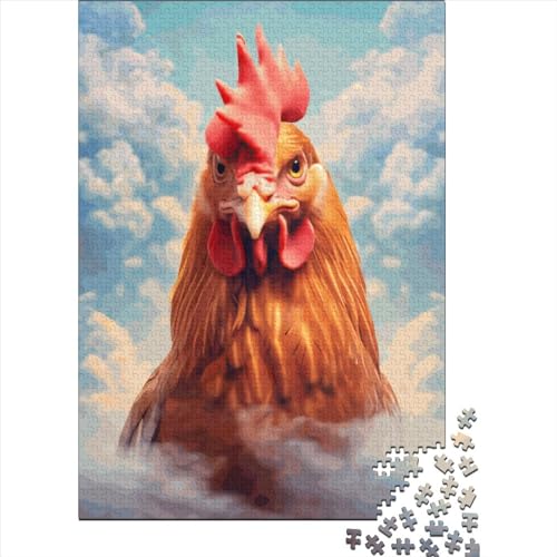 Hen in The Sky Puzzle 1000-teilige Schwer Puzzle Spielzeug Lernspiel Impossible Herausforderung Spielzeug Für Erwachsene Und Kinder Ab 12 Jahren 1000pcs (38x26cm) von LMYmoney