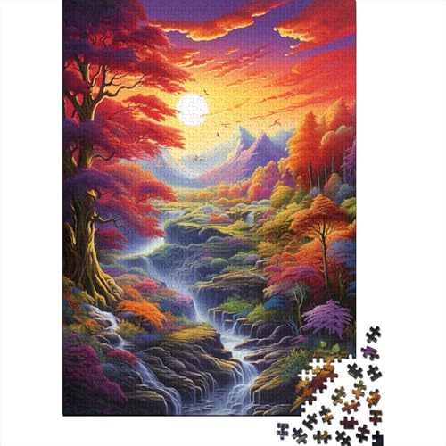 Himmelslandschaft, Fantasiefarben-Puzzle, herausfordernd und knifflig, 100% recycelter Karton, Puzzle für Erwachsene, Teenager, Geburtstagsgeschenk, 1000 Teile (38 x 26 cm) von LMYmoney