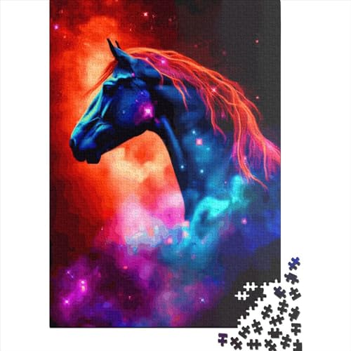 Horse Puzzle 1000-teilige Schwer Puzzle Spielzeug Lernspiel Impossible Herausforderung Spielzeug Für Erwachsene Kinder 1000pcs (75x50cm) von LMYmoney