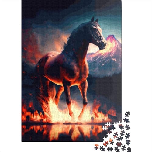 Horse Puzzle 1000-teilige Schwer Puzzle Spielzeug Lernspiel Impossible Herausforderungsspielzeug Für Erwachsene Kinder 1000pcs (38x26cm) von LMYmoney