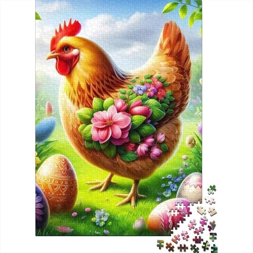 Hühnerpuzzle, Spielzeug, Lernspiel, Premium-Puzzle aus Karton für Erwachsene und Kinder, 1000 Teile (75 x 50 cm) von LMYmoney
