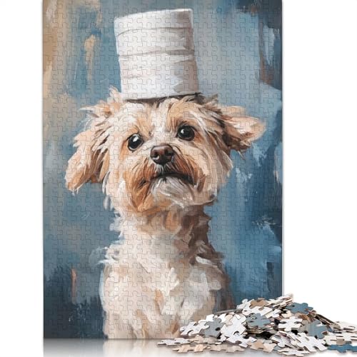 Hund mit Toilettenpapierhut, Puzzles für Erwachsene, 520 herausfordernde und knifflige ungewöhnliche Puzzles für Kinder ab 12 Jahren, 520 Teile (52 x 38 cm) von LMYmoney