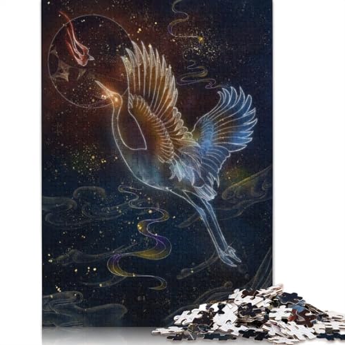 Japanische Kraniche, Kunstvogel, 1500 Puzzles für Erwachsene, Spielzeug, Lernspiel, Herrenpuzzles für Erwachsene, für Erwachsene, Teenager, 1500 Teile (85 x 57 cm) von LMYmoney