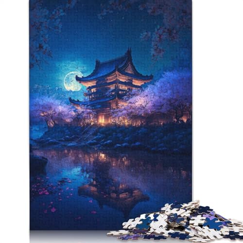 Japanische Tempel, 1000-teiliges Puzzle für Teenager, Geschenke, Holzpuzzle, Puzzle für Erwachsene, Lernspiele für Zuhause, DIY-Spielzeug, 1000 Teile (75 x 50 cm) von LMYmoney