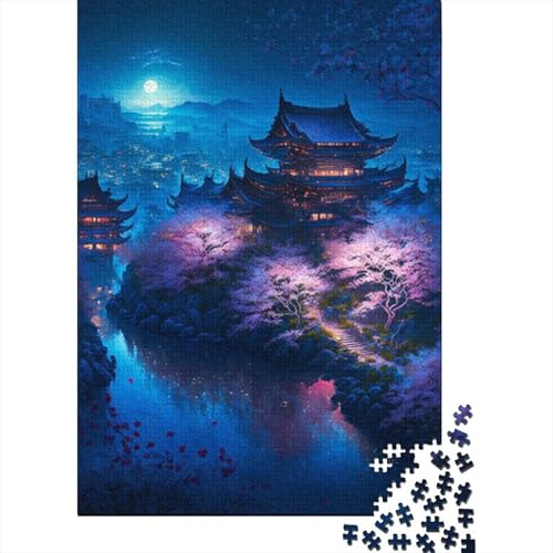Japanische Tempel-Puzzle, 1000 Teile, für Erwachsene und Jugendliche ab 12 Jahren, 1000 Teile (38 x 26 cm) von LMYmoney