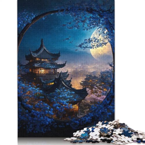 Japanische Tempel-Puzzles, 1000 Teile, Holzpuzzles für Erwachsene und Jugendliche, Familienspiel, 1000 Teile (75 x 50 cm) von LMYmoney