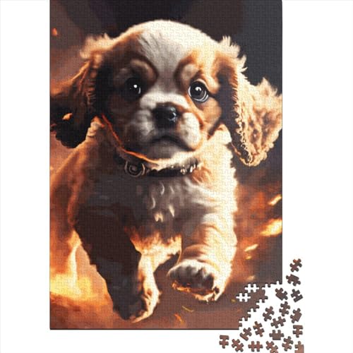 Jump Dog Puzzle 1000-teilige Schwer Puzzle Spielzeug Lernspiel Impossible Herausforderung Spielzeug Für Erwachsene Kinder 1000pcs (75x50cm) von LMYmoney