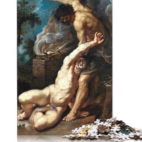 Kain tötet ABEL, Puzzle für Erwachsene, 100% recycelte Holzplatte, Denksportaufgaben für Frauen und Männer, 1000 Teile (75 x 50 cm) von LMYmoney