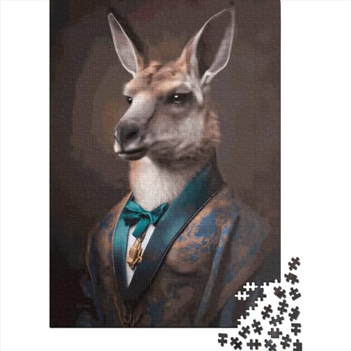 Kangaroo Portrait Puzzles 1000 Teile Schwer Puzzle Spielzeug Lernspiel Impossible Herausforderungsspielzeug Für Erwachsene Und Kinder Ab 14 Jahren 1000pcs (75x50cm) von LMYmoney