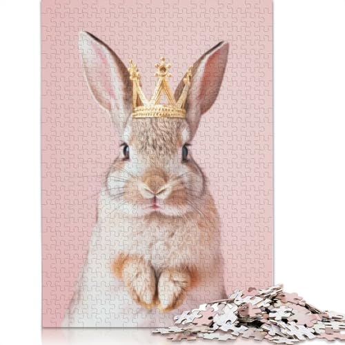 Kaninchen-Pastellkrone, Puzzlespaß, Premium-Karton-Puzzle für Erwachsene und Teenager, 1000 Teile (75 x 50 cm) von LMYmoney