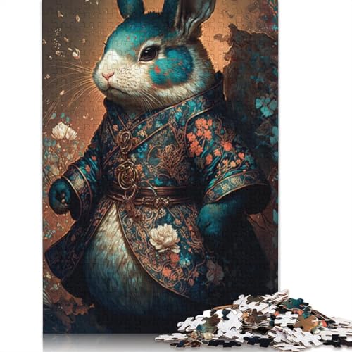Kaninchen-Puzzle für Erwachsene, 1000-teiliges Puzzle für Teenager ab 12 Jahren, 1000 Teile (75 x 50 cm) von LMYmoney