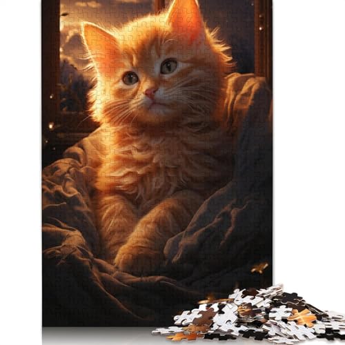 Katze auf dem Sofa, Puzzle für Erwachsene und Jugendliche, 1000 Teile, Puzzle für Erwachsene, nachhaltige Puzzlespiele, 1000 Teile (75 x 50 cm) von LMYmoney
