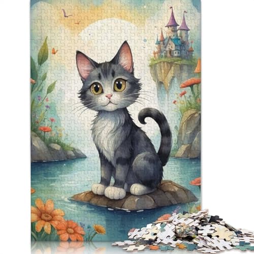 Katzen-Anime-Puzzles für Erwachsene ab 18 Jahren, Lernspiele, Puzzle für Erwachsene und Kinder, 1000 Teile (75 x 50 cm) von LMYmoney