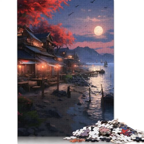 Kirschblütendorf-Puzzle für Erwachsene, kreative Spiele, Puzzle-Geschenk für Jungen oder Mädchen, 1000 Teile (75 x 50 cm) von LMYmoney