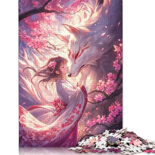 Kitsune Ethereal Bond Puzzle für Erwachsene, herausforderndes und kniffliges Puzzle für Frauen und Männer, 1000 Teile (75 x 50 cm) von LMYmoney