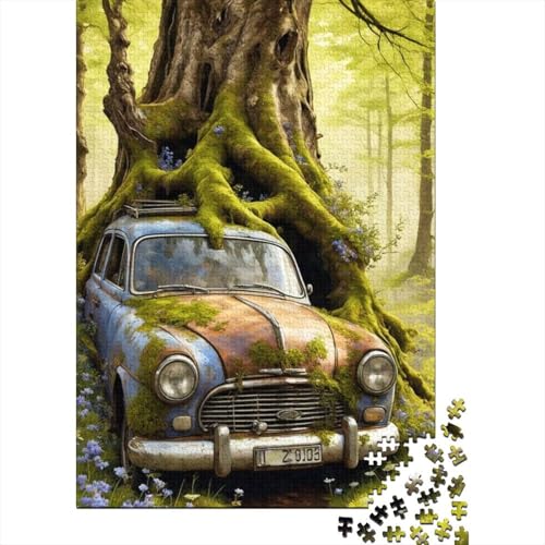 Klassisches Retro-Oldtimer-Puzzle, Premium-Puzzle aus 100% recyceltem Kartonpapier, rechteckig, für Erwachsene und Teenager, einzigartiges Geschenk, 1000 Teile (75 x 50 cm) von LMYmoney