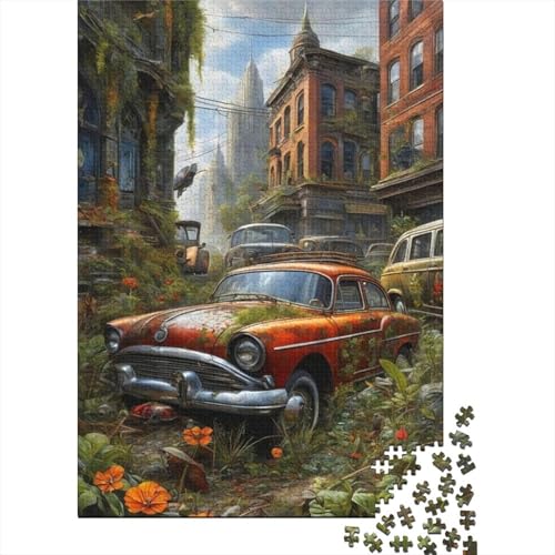 Klassisches Retro-Oldtimer-Puzzle, schwierige Herausforderung, 100% recycelter Karton, Puzzle für Erwachsene, Teenager, 1000 Teile (75 x 50 cm) von LMYmoney