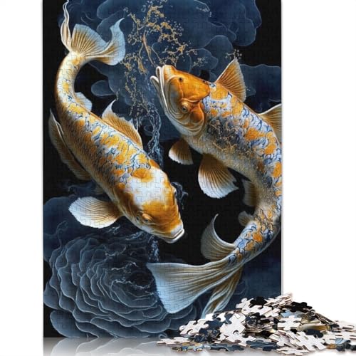 Koi-Fisch-Puzzle für Erwachsene, Spielzeug, Lernspiel, schwierige Puzzles für Kinder ab 12 Jahren, 520 Teile (52 x 38 cm) von LMYmoney
