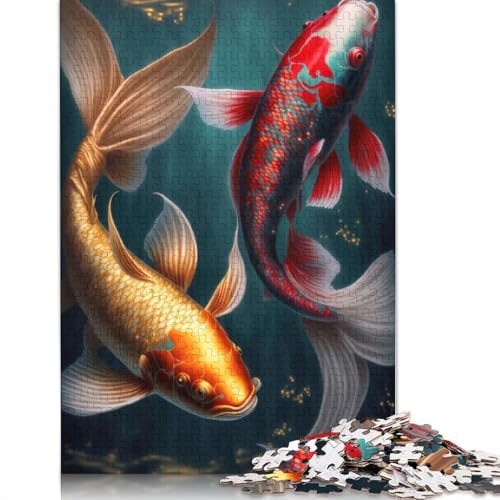 Koi Fish Puzzle 1000-teilige Schwer Puzzle Spielzeug Pädagogisches Spiel Impossible Herausforderung Spielzeug Für Erwachsene Kinder 1000pcs (40x28cm) von LMYmoney
