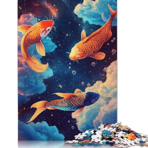 Koi Fish in Space Puzzle 1000 Teile Schwer Puzzle Spielzeug Lernspiel Impossible Herausforderungsspielzeug Für Erwachsene Und Kinder Ab 14 Jahren 1000pcs (40x28cm) von LMYmoney