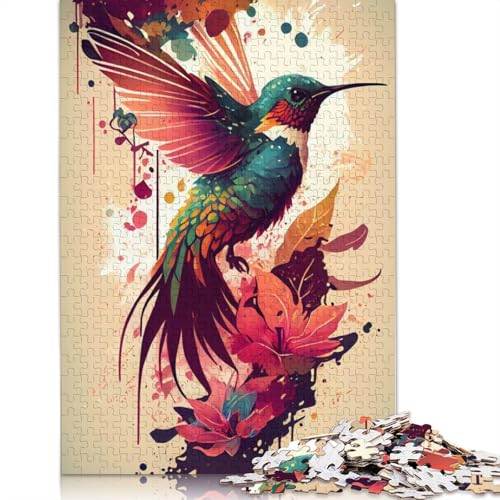 Kolibri-Vögel, 1000-teiliges Puzzle, ab 18 Jahren, Lernspiele, Puzzles für Erwachsene für Frauen, für Kinder ab 12 Jahren, 1000 Teile (75 x 50 cm) von LMYmoney