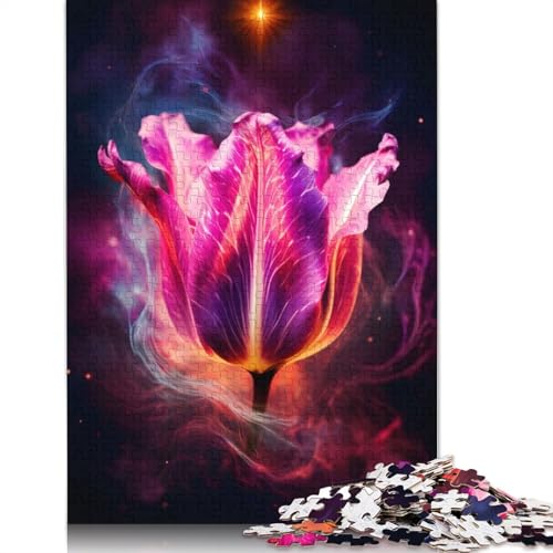 Kosmische Tulpennebelblüte, 520 Puzzles für Erwachsene, freundliche Materialien, Coole Puzzles für Erwachsene, für Jungen oder Mädchen, 520 Teile (52 x 38 cm) von LMYmoney