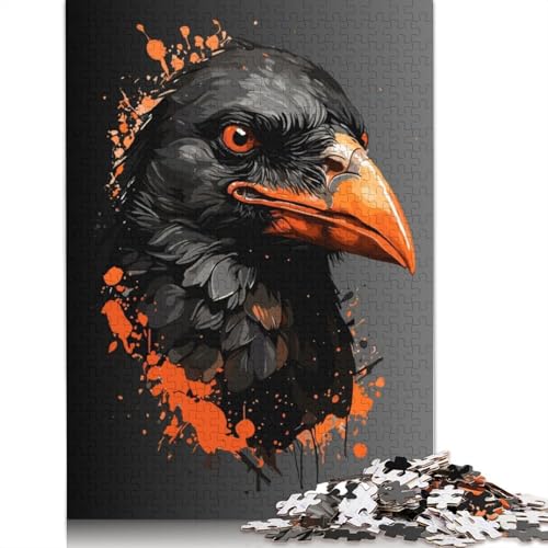 Krähenvogel-Tiere-Puzzle, lustiges Premium-Karton-Puzzle für Erwachsene, Teenager, 1000 Teile (75 x 50 cm) von LMYmoney