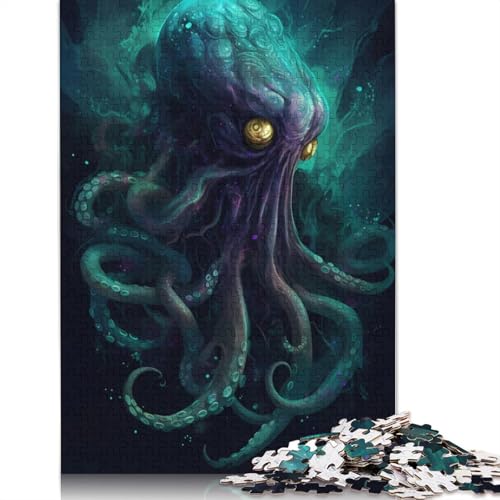 Kraken Enchanted Kingdom Puzzle, Lernspiele, Familienaktivitäten, Premium-Karton-Puzzle für Frauen und Männer, Geschenk, 1000 Teile (26 x 38 cm) von LMYmoney