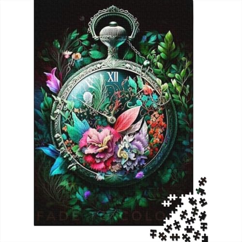 Künstlerische Uhren Puzzle DIY Spiel Papier Rechteckiges Puzzle für Jungen oder Mädchen Geburtstagsgeschenk 1000 Teile (75x50cm) von LMYmoney