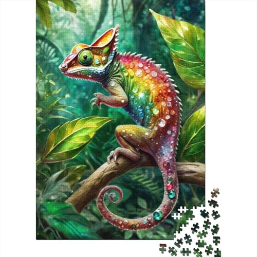 Künstlerisches Eidechsen-Puzzle-Spielzeug, Lernspiel, Premium-Karton-Puzzle für Erwachsene und Kinder, 1000 Teile (75 x 50 cm) von LMYmoney